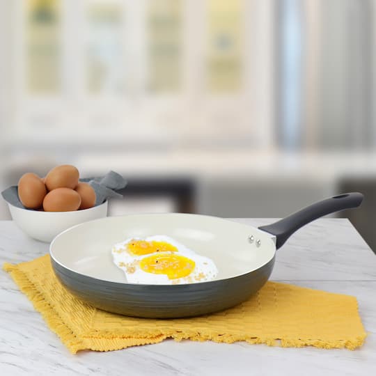 Oster Ridge Valley 12" Gray Aluminum Nonstick Frying Pan